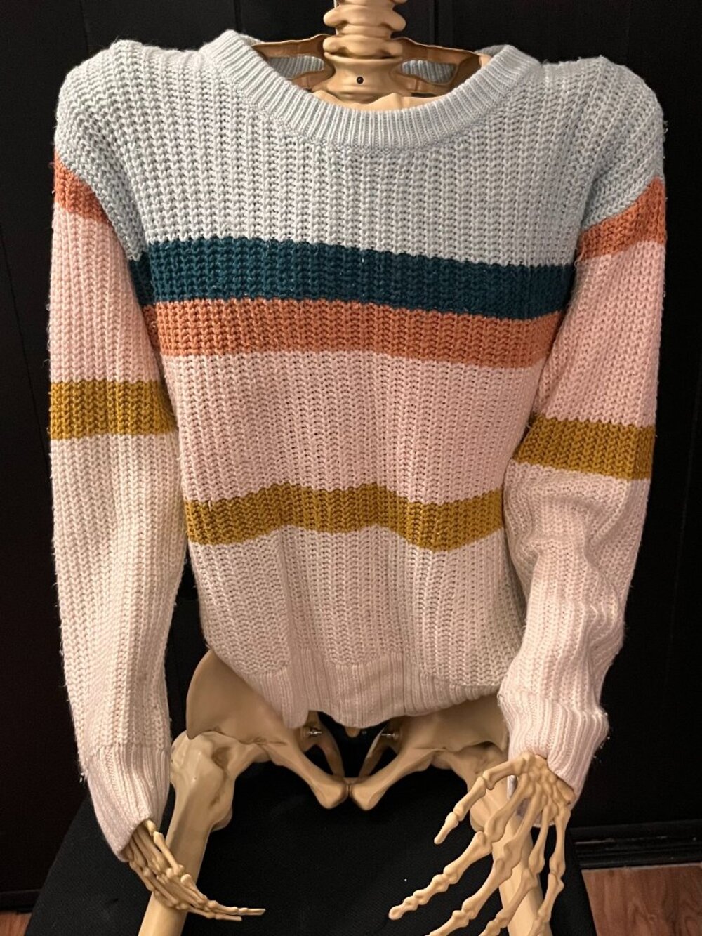 SO Colorblock Chunky Knit Sweater Women’s L 10/12